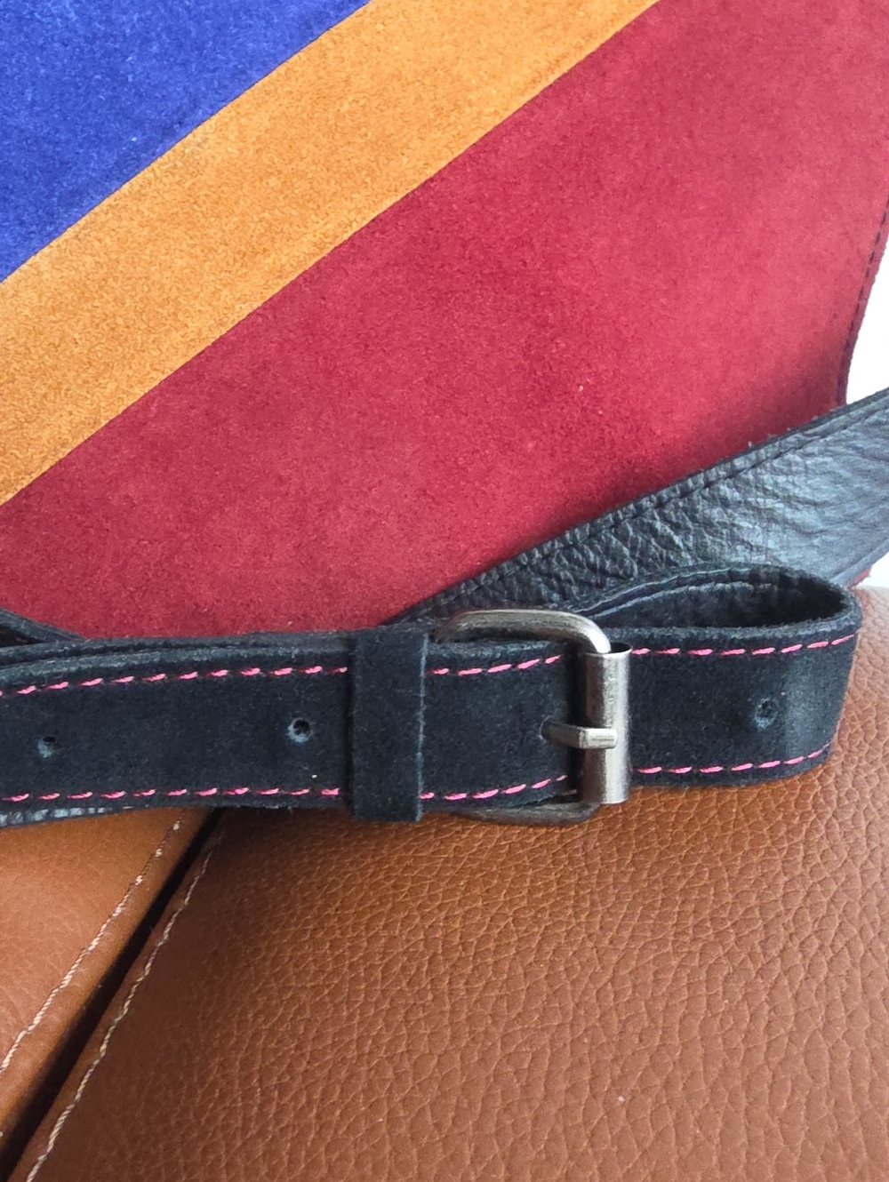 PATRICIA NASH Luca Suede Colorblock Crossbody Shoulder Bag - Picture 12 of 14